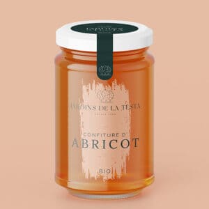 pot de confiture d'abricot bio