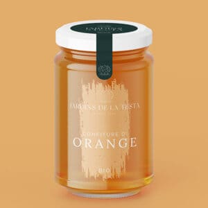 pot de confiture d'orange bio