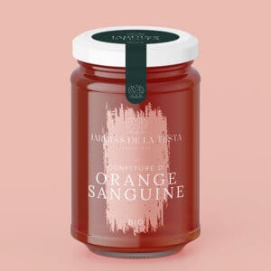 pot de confiture d'orange sanguine bio