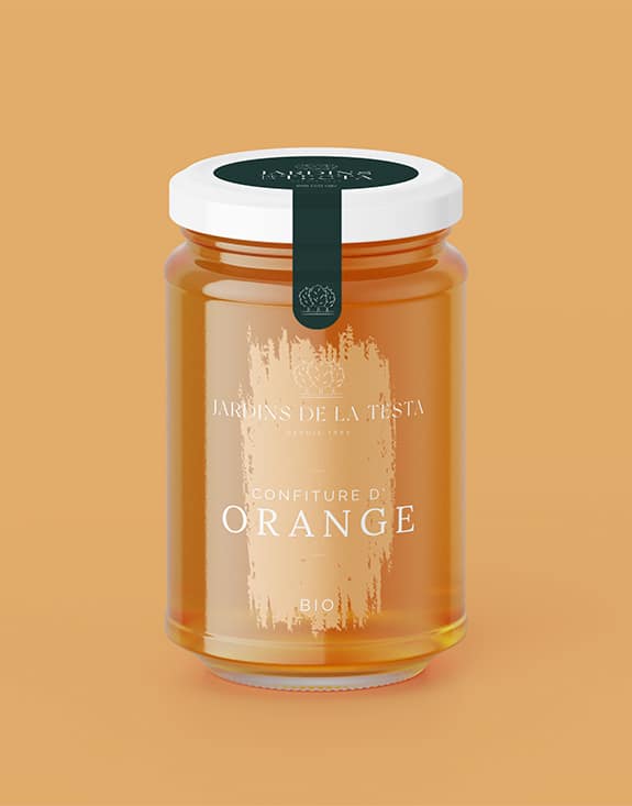 pot de confiture d'orange bio