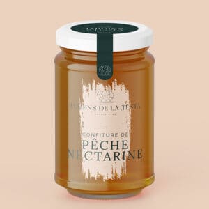 pot de confiture de peche bio