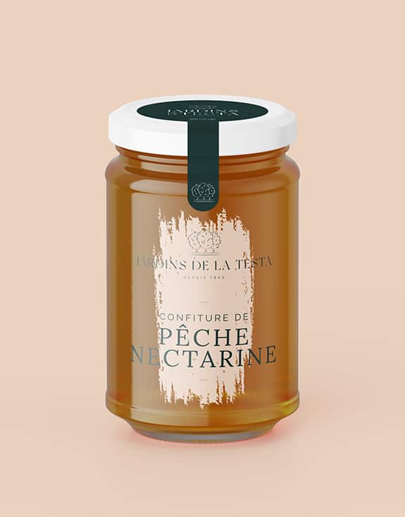 pot de confiture de peche bio