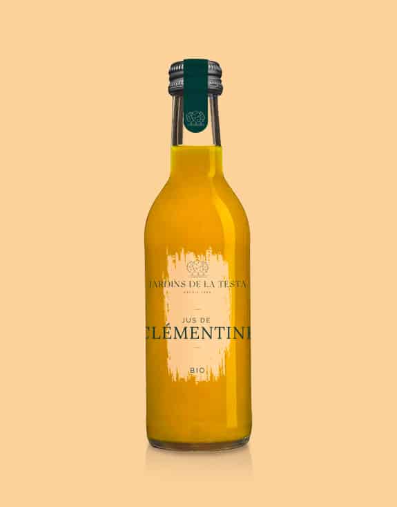 bouteille de jus de clementine bio